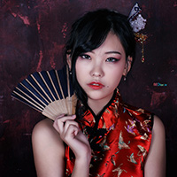 비비스타 무료프로필 이벤트  모델, 강선혜, 섹시치파오 하이레그치파오 컨셉
