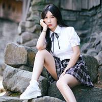 비비스타 화보 모델, hyejin, 혜진, hyejin, 스쿨룩 컨셉, 야외 촬영